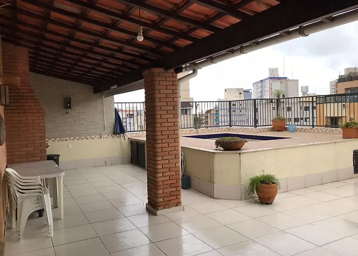 Encantadora Cobertura Com Piscina Privada Na Praia Do Tombo. Guarujá